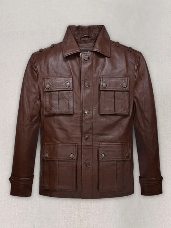 A Different Man Sebastian Stan Brown Leather Jacket