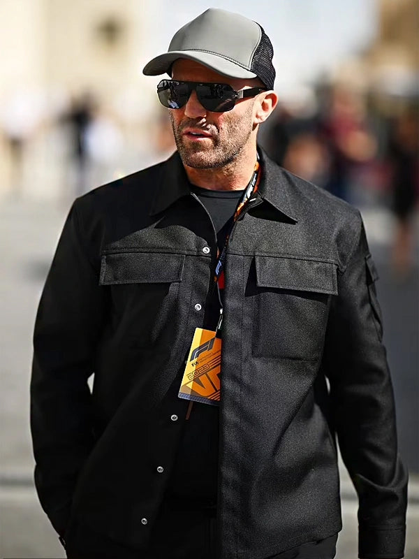 Abu Dhabi Grand Prix F1 Jason Statham Black Jacket – Jacket Creator