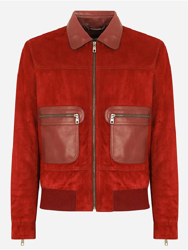 Joe Burrow Maroon Suede Leather Jacket