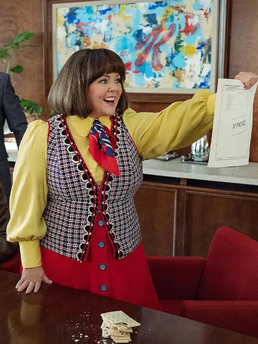 Melissa McCarthy Unfrosted 2024 Tweed Vest