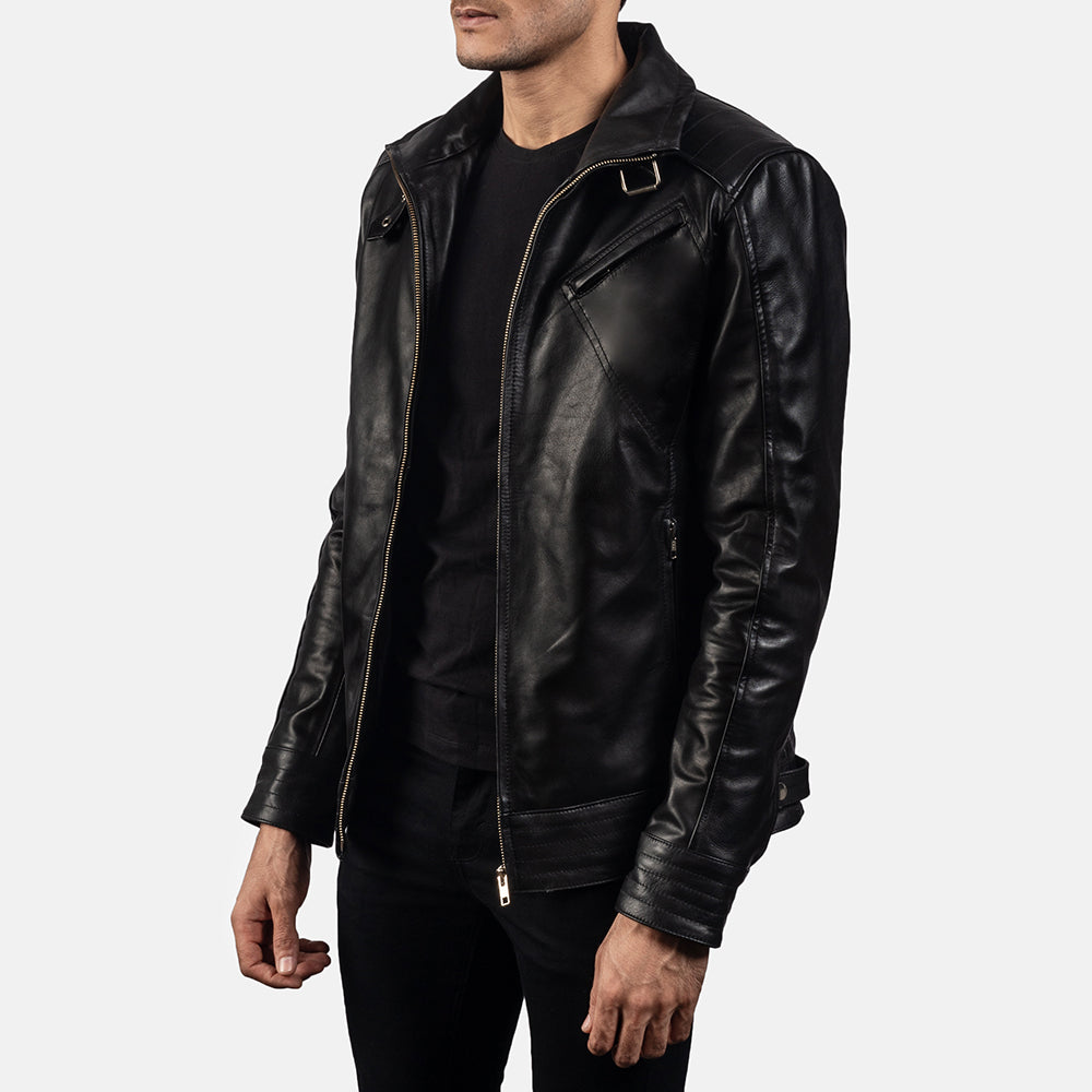Men's Legacy Black Biker Leather Jacket