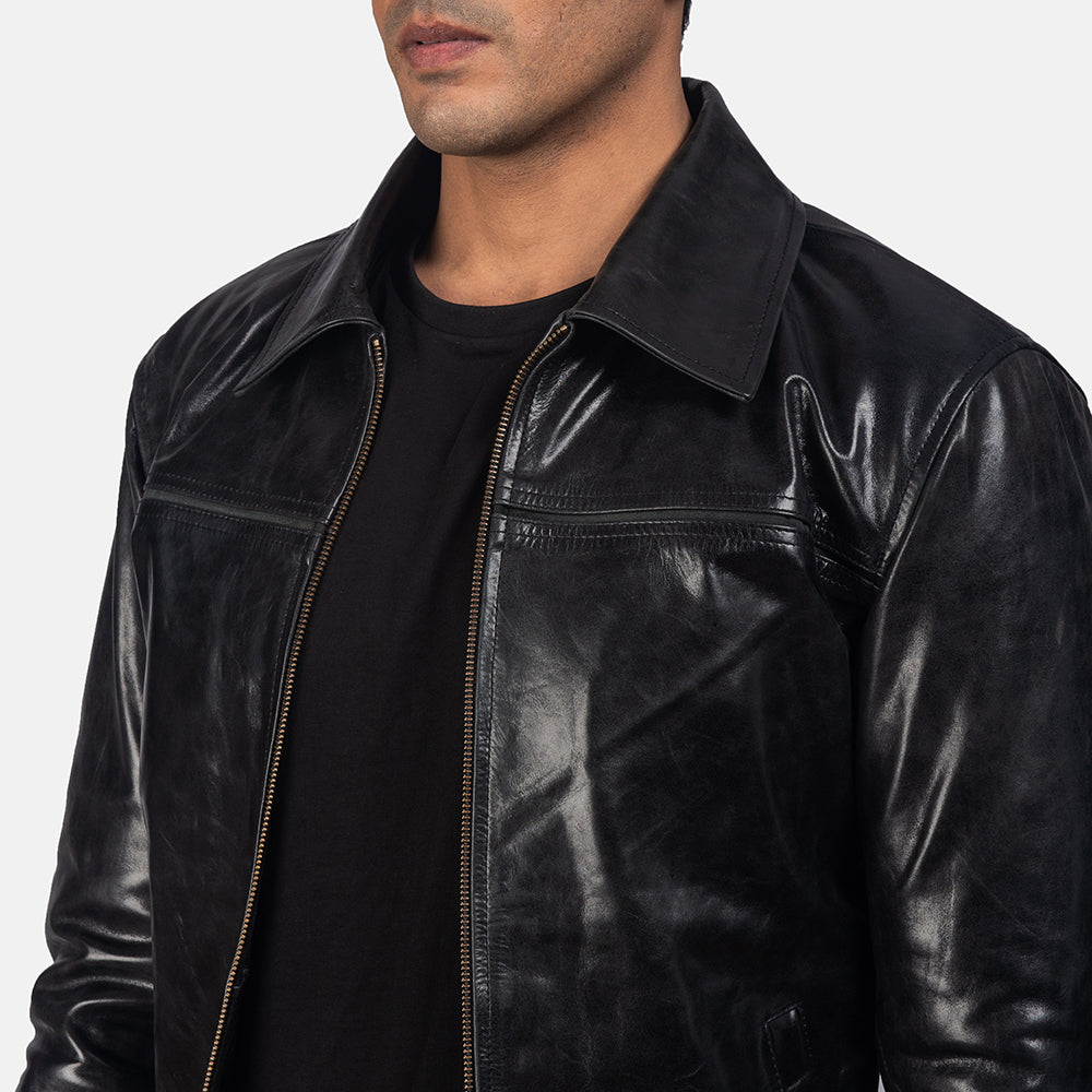 Men's Mystical Black Leather Jacket