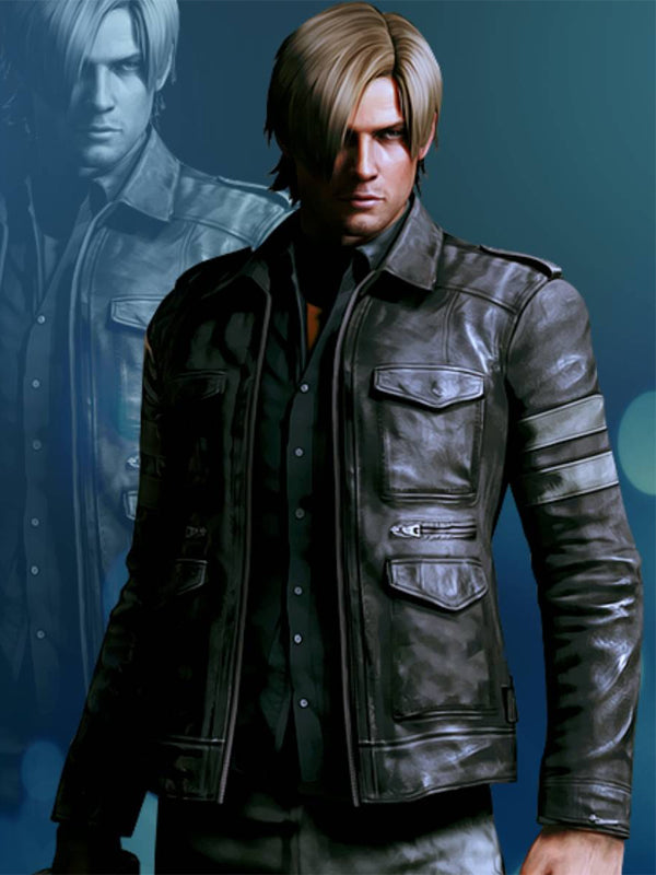 Resident Evil Leon Scott Kennedy Leather Jacket – Jacket Creator