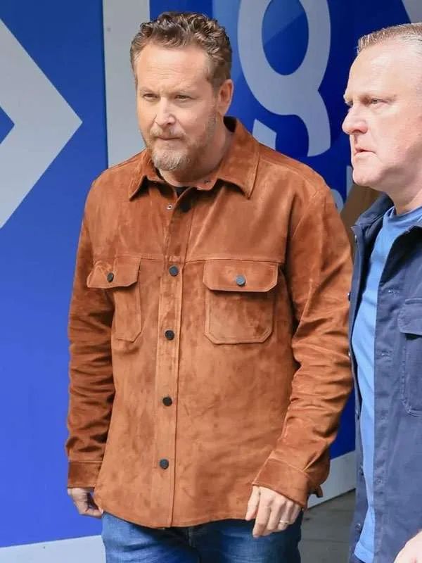 Cole Hauser Global Radio Studios Brown Suede Leather Jacket