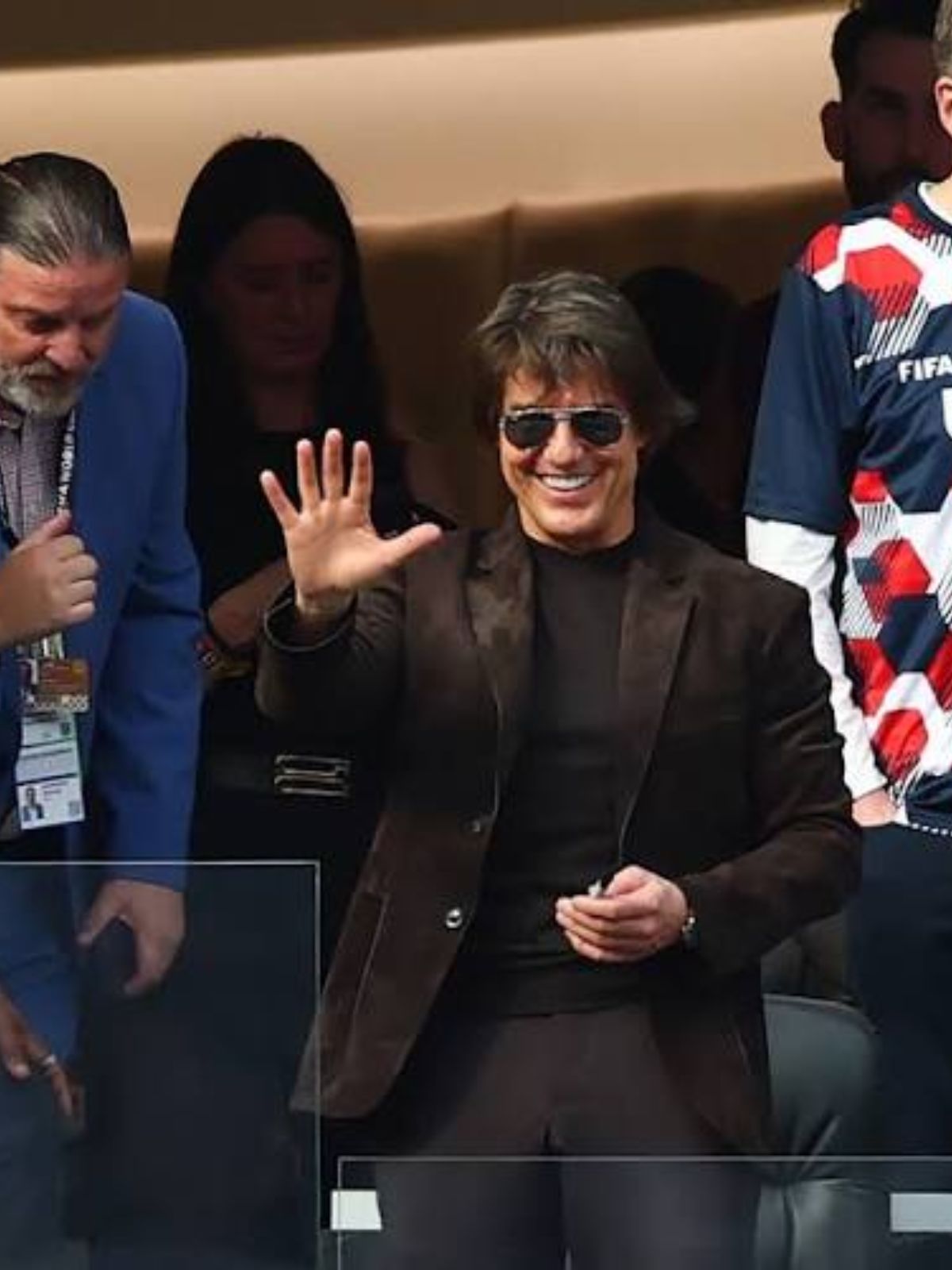 FIFA World Cup Tom Cruise Brown Suede Blazer
