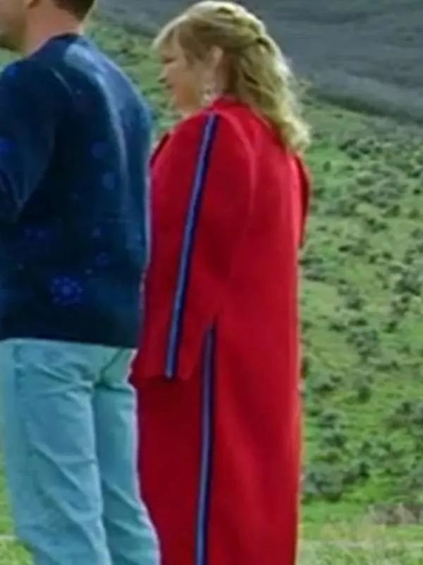 Finding Mr. Christmas S02 Melissa Peterman Red Wool Coat