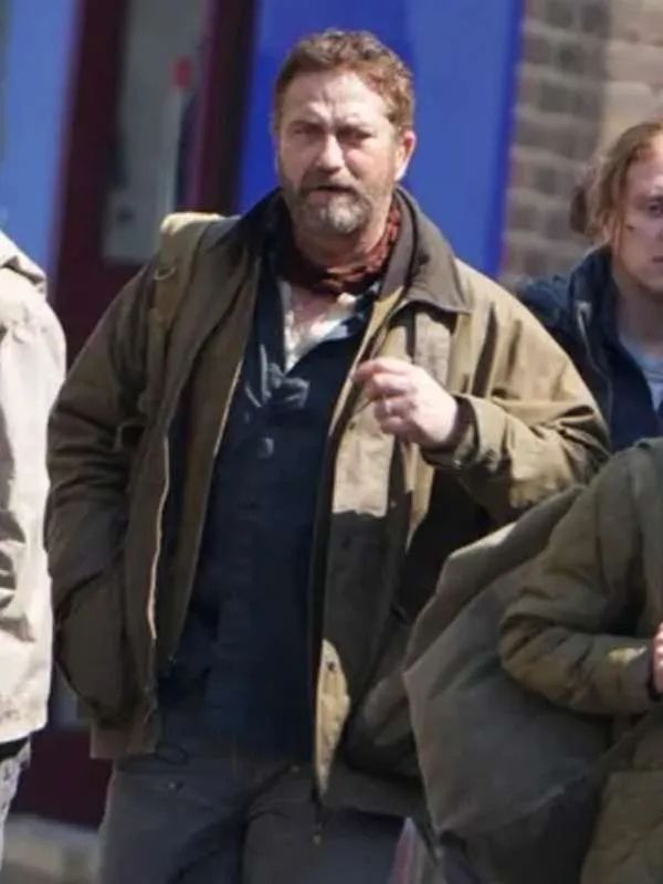 Gerard Butler Greenland 2: Migration Green Cotton Bomber Jacket
