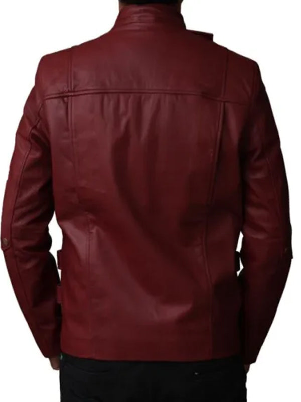 Guardians of the Galaxy Chris Pratt Maroon Leather Jacket