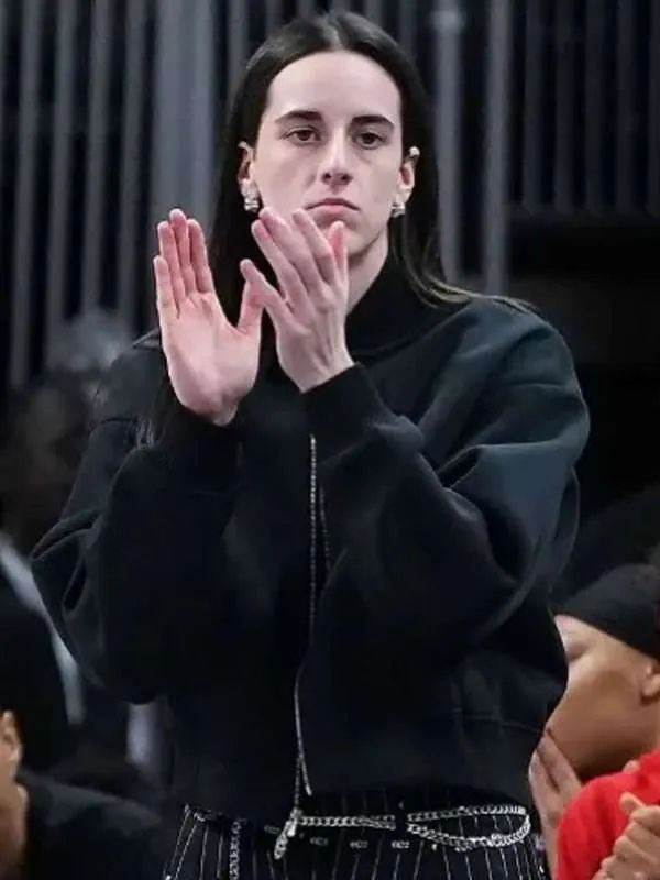 Indiana Fever Caitlin Clark Black Bomber Jacket