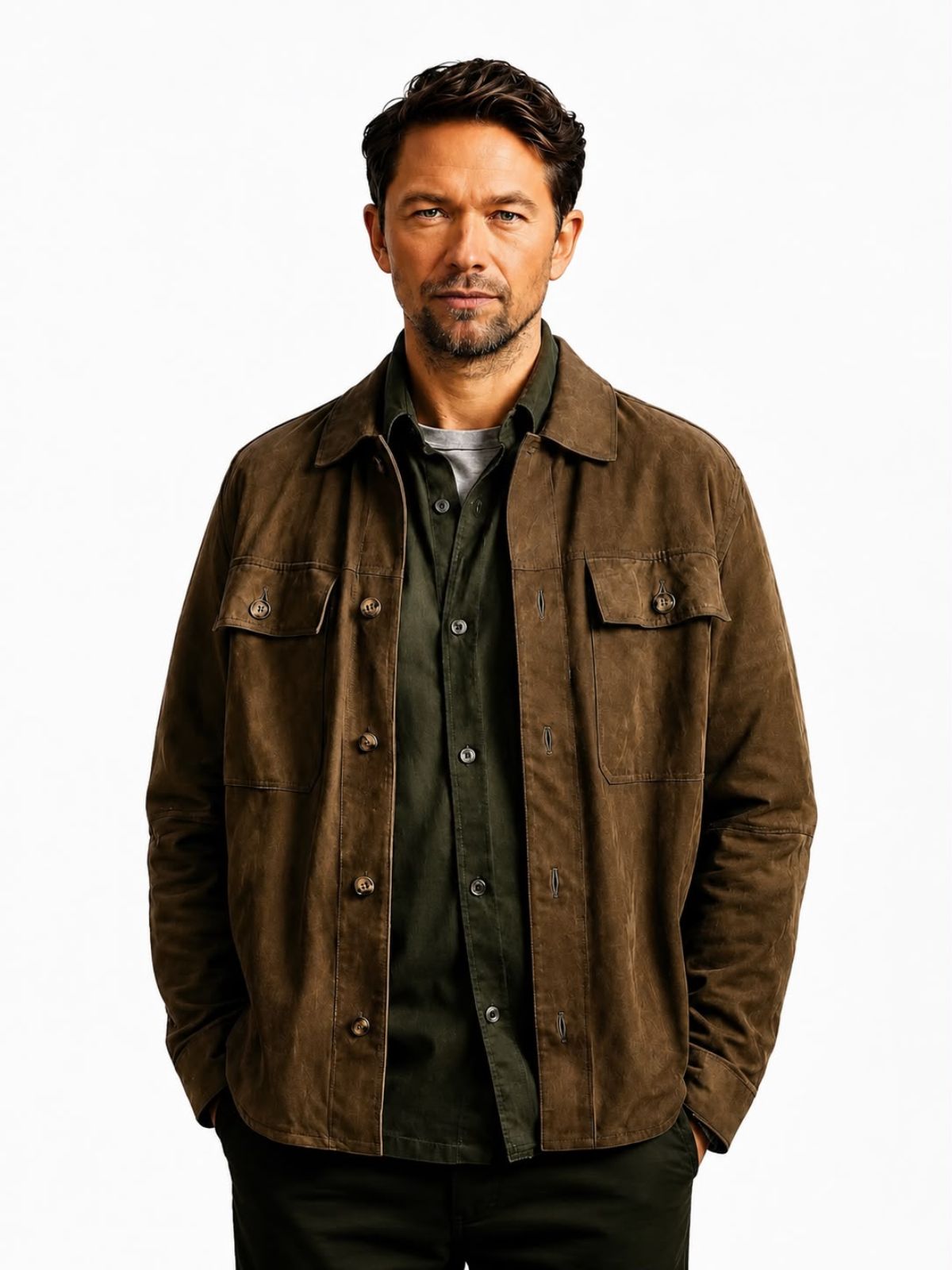 Jakob Oftebro Blood Sacrifice Brown Suede Leather Jacket