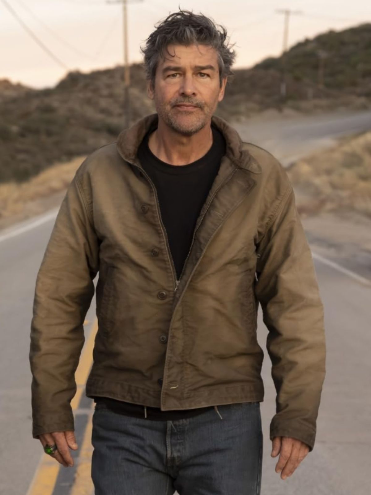 Kyle Chandler Lanterns Brown Cotton Jacket