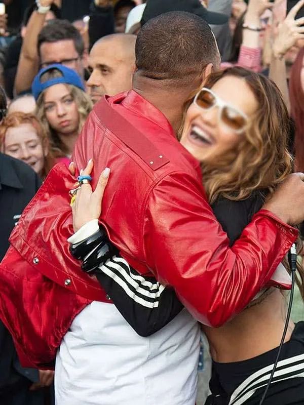 London Cross Station Will Smith Red Leather Jacket