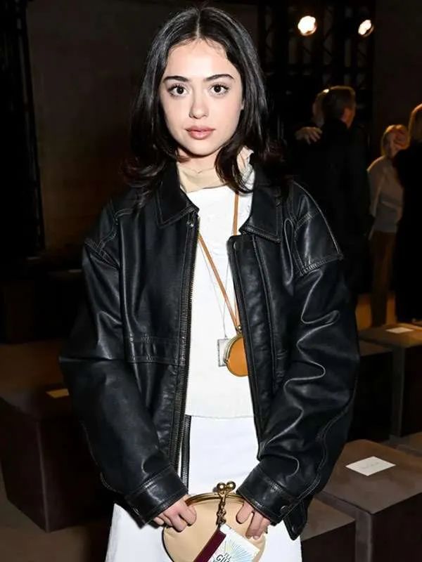 Nailea Devora Coach RTW Fall Show Black Leather Jacket