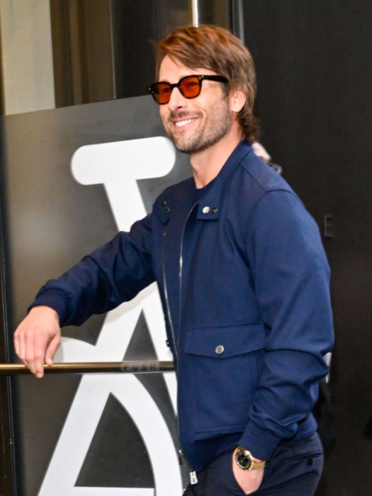 New York City Glen Powell Blue Bomber Jacket