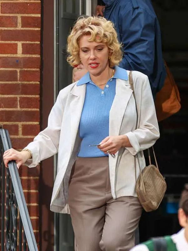 Scarlett Johansson Paper Tiger White Cotton Blazer