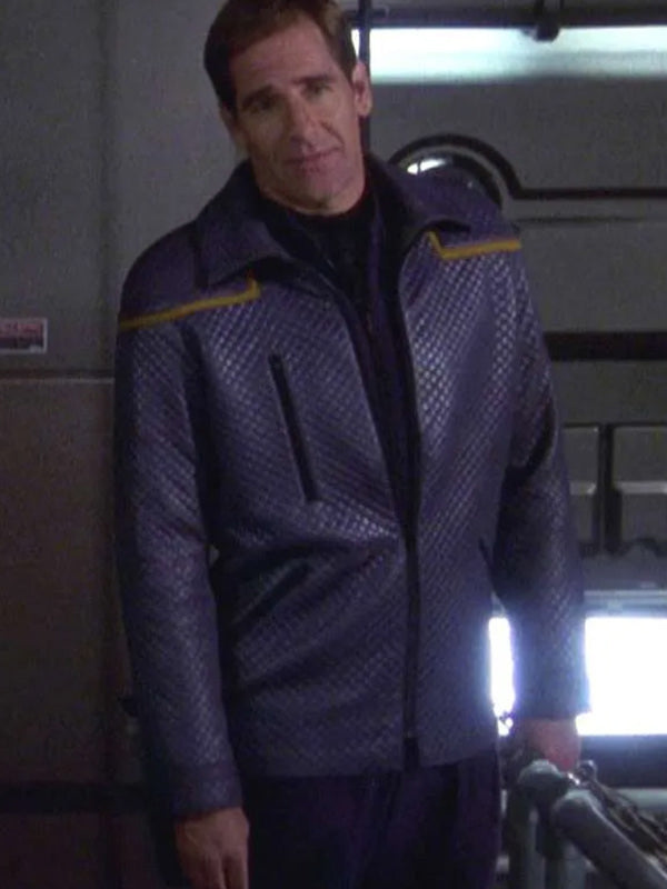 Star Trek Enterprise Away Team Gray Leather Jacket