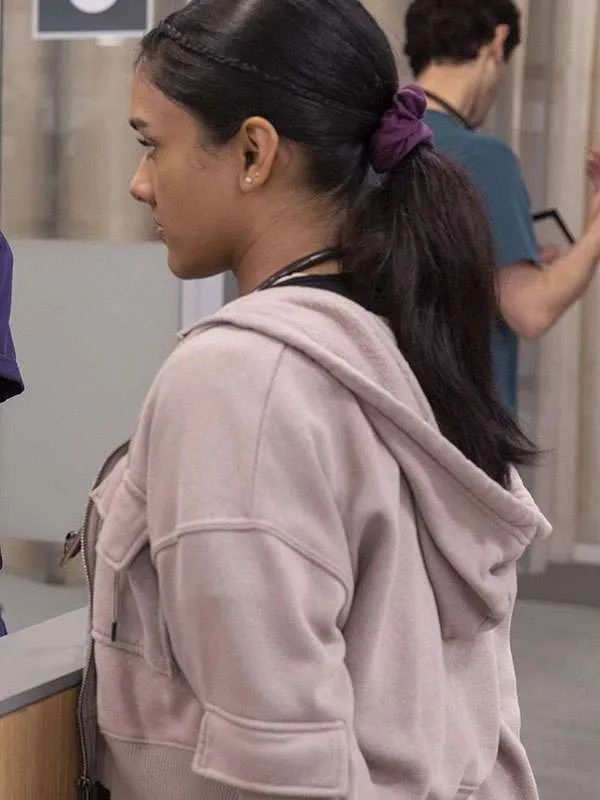 The Pitt S01 Shabana Azeez Purple Hooded Jacket