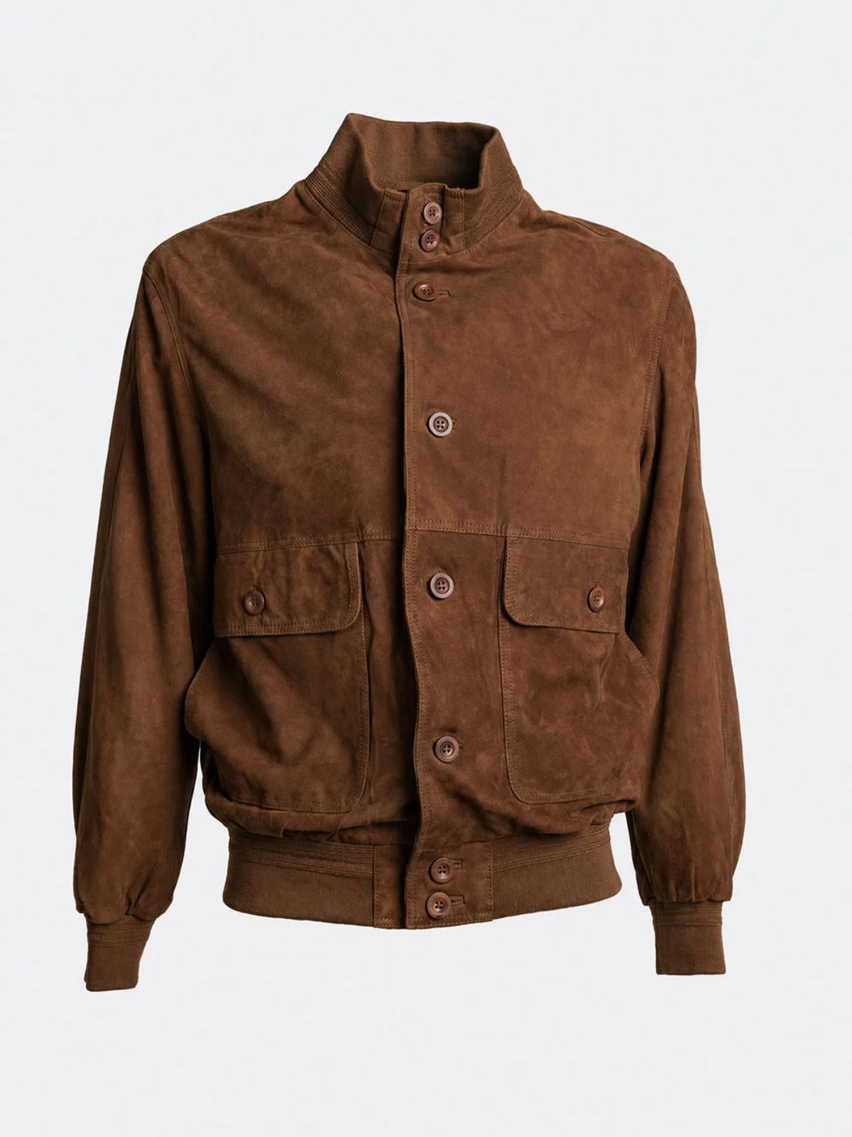 Theo James The Gentlemen Brown Suede Leather Bomber Jacket