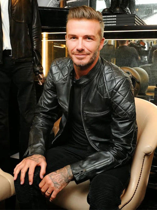 David Brown Leather Biker Jacket
