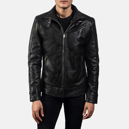 Men's Legacy Black Biker Leather Jacket