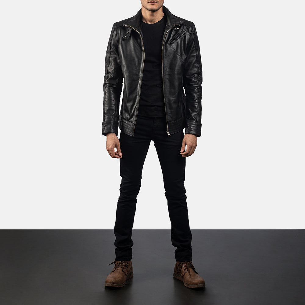 Men's Legacy Black Biker Leather Jacket
