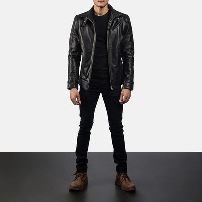 Men's Legacy Black Biker Leather Jacket
