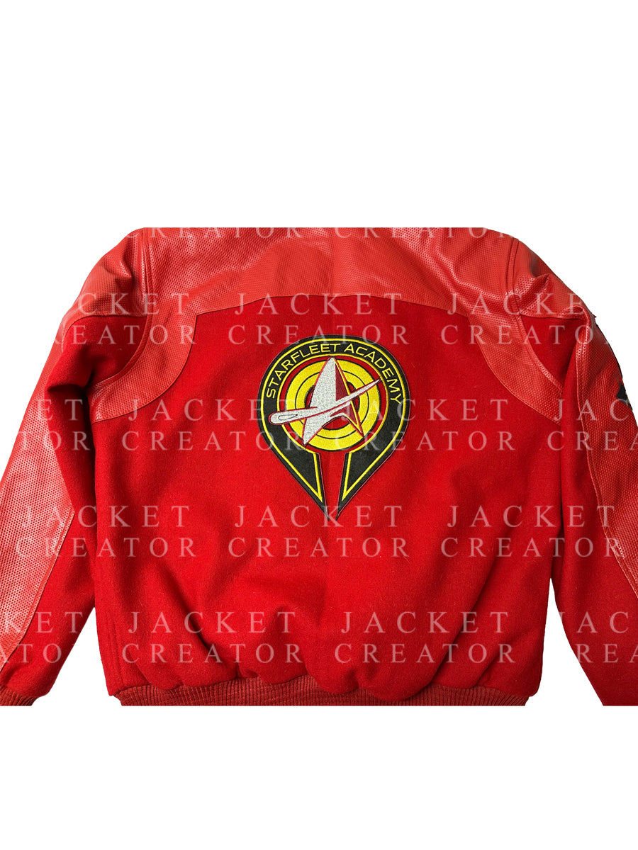 Star Trek Starfleet Academy Darem Reymi Red Bomber Jacket