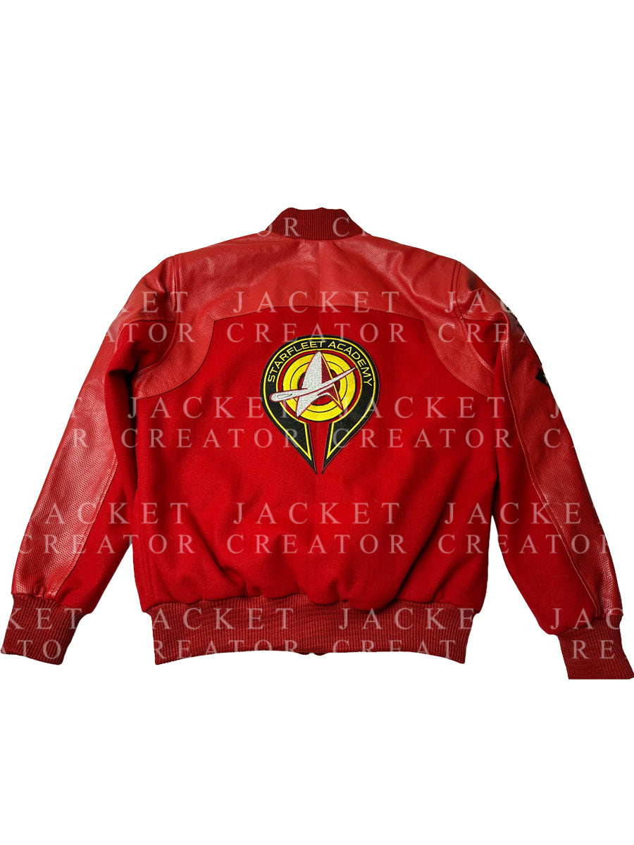 Star Trek Starfleet Academy Darem Reymi Red Bomber Jacket