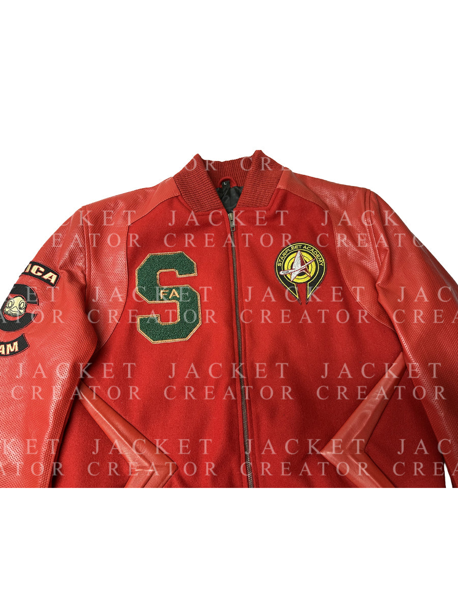 Star Trek Starfleet Academy Darem Reymi Red Bomber Jacket