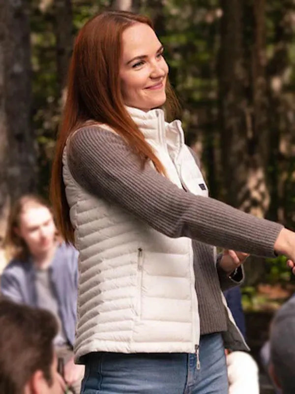 Sullivan’s Crossing S2 Morgan Kohan White Puffer Vest