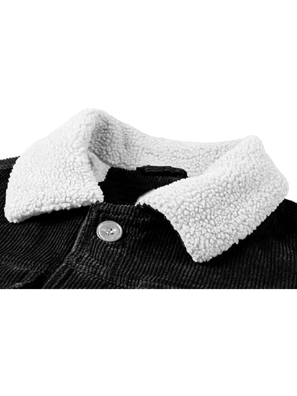Vintage Sherpa Lined Corduroy Trucker Jacket