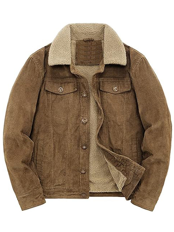 Vintage Sherpa Lined Corduroy Trucker Jacket
