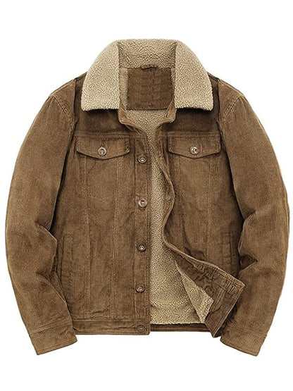 Vintage Sherpa Lined Corduroy Trucker Jacket