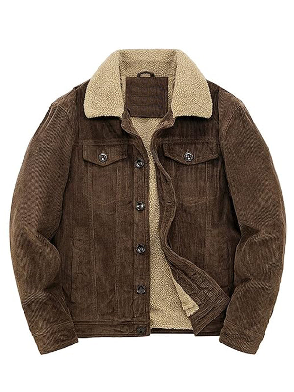 Vintage Sherpa Lined Corduroy Trucker Jacket