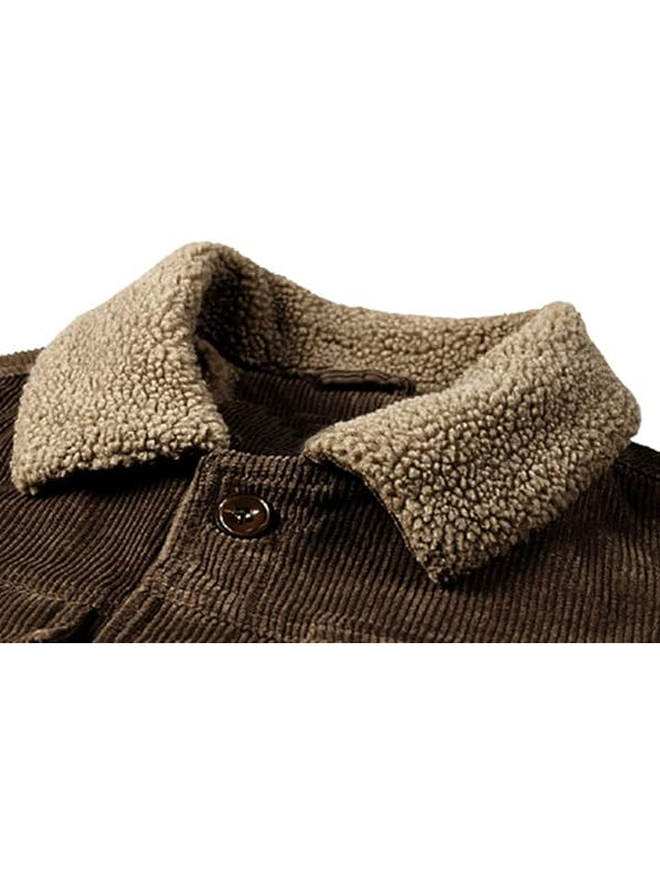 Vintage Sherpa Lined Corduroy Trucker Jacket