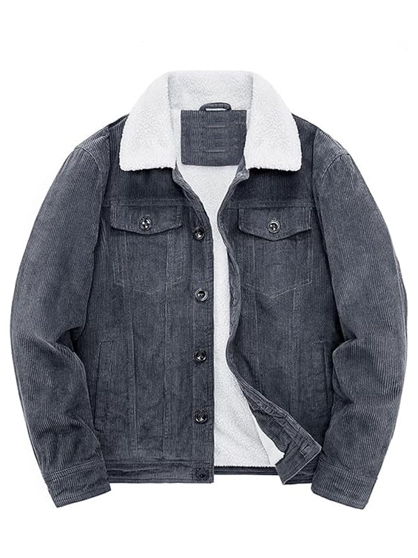 Vintage Sherpa Lined Corduroy Trucker Jacket