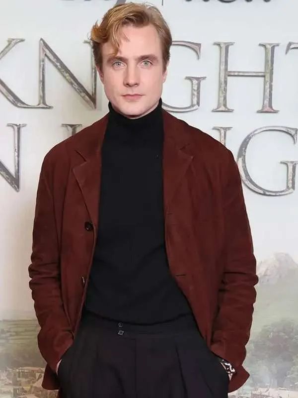 A Knight of the Seven Kingdoms Daeron Targaryen Brown Suede Leather Blazer