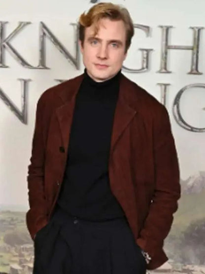 A Knight of the Seven Kingdoms Daeron Targaryen Brown Suede Leather Blazer