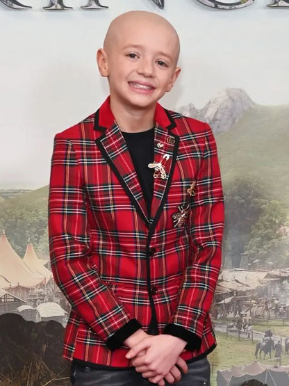 A Knight of the Seven Kingdoms Dexter Sol Ansell Red Plaid Blazer