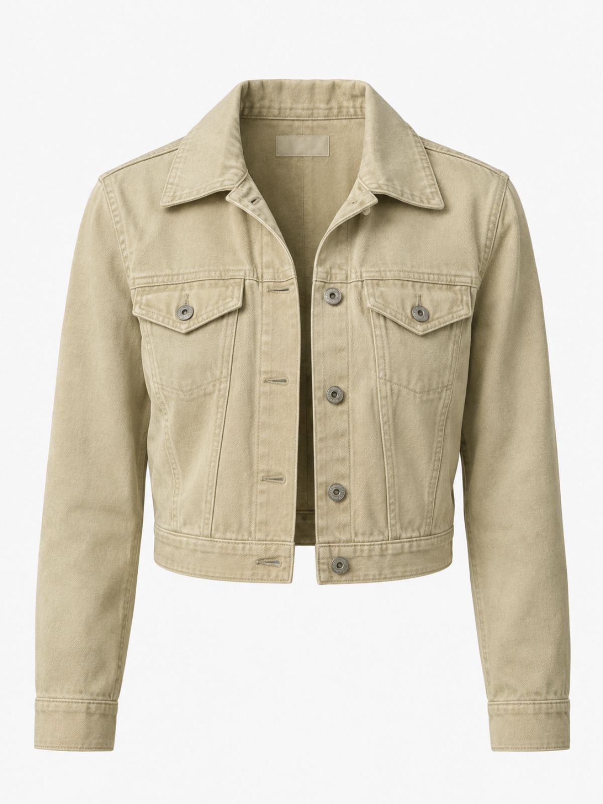 Alison Thornton Carrie Beige Cotton Cropped Jacket