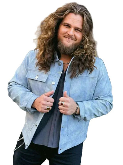 American Idol S23 Chris Tungseth Blue Wool Jacket