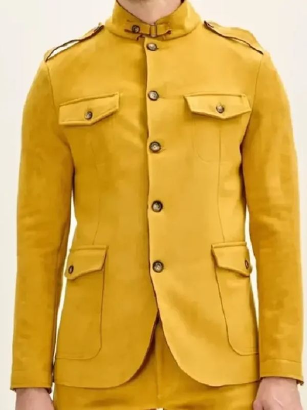 American Idol S23 Daniel Stallworth Yellow Suede Jacket