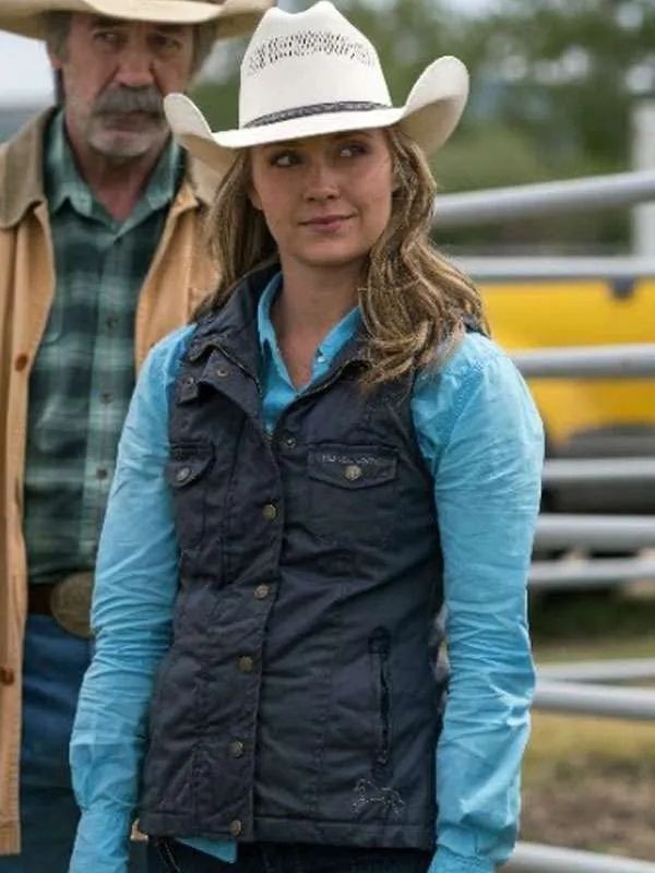 Amy Fleming Heartland S10 Blue Cotton Vest