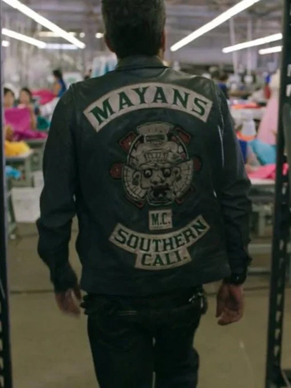 Angel Reyes Mayans MC Black Leather Vest
