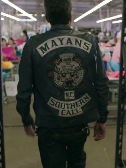 Angel Reyes Mayans MC Black Leather Vest
