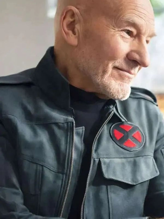 Avengers: Doomsday Patrick Stewart Black Leather Jacket