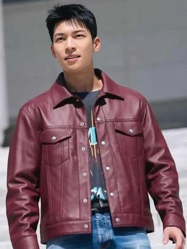 Bad and Crazy Wi Ha-joon Maroon Leather Jacket