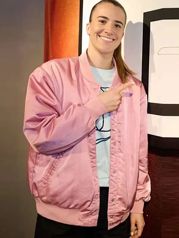 Basketball Player Sabrina Ionescu Pink Varsity Jacket