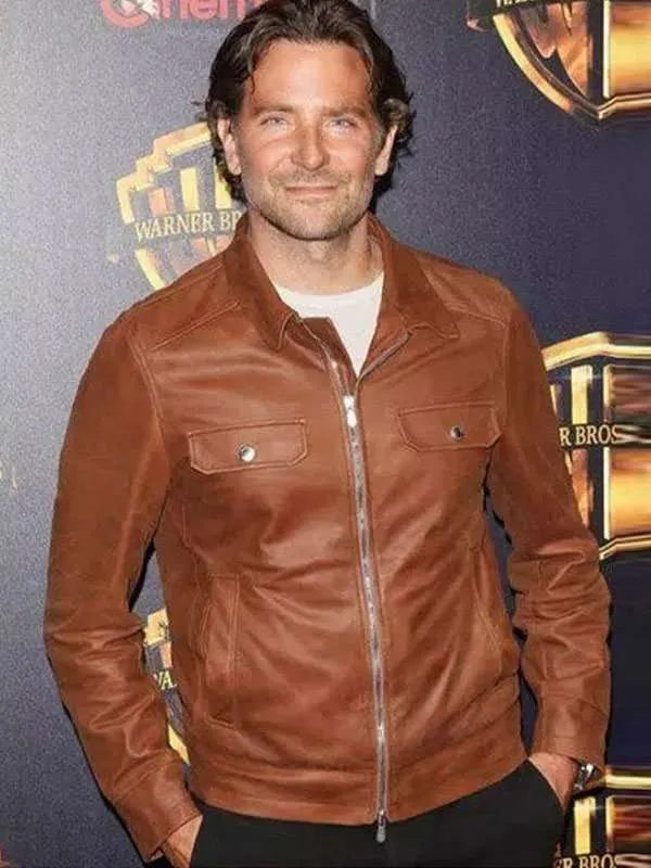 Bradley Cooper A Star is Born  Brown Leather Jacket