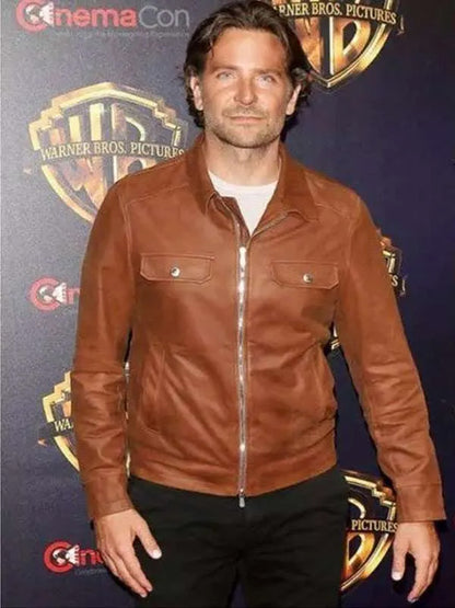 Bradley Cooper A Star is Born  Brown Leather Jacket